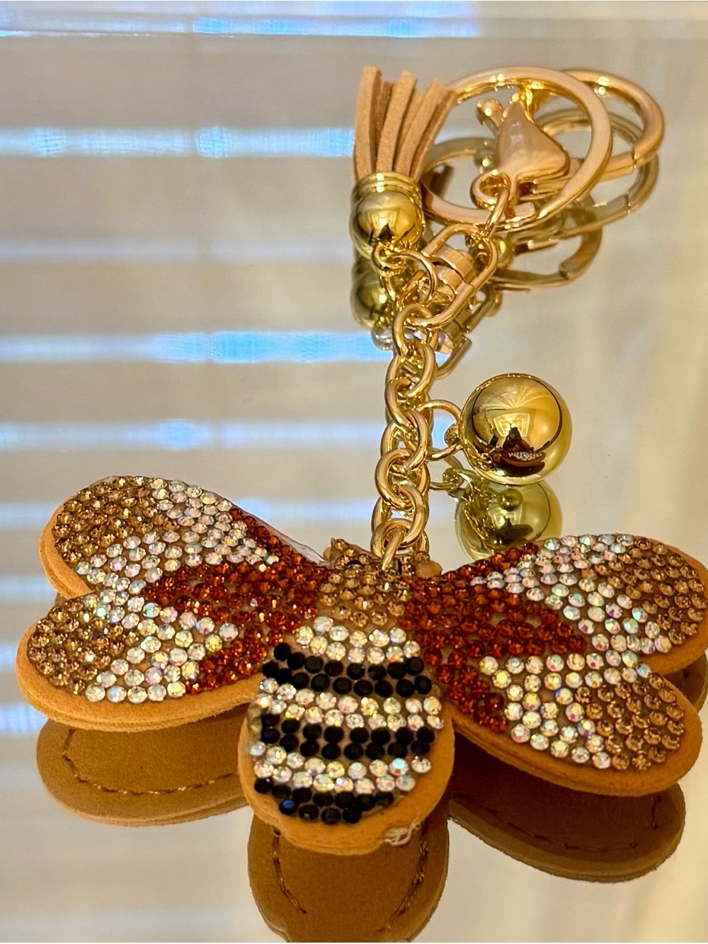 New Crystal Bee Keychain Bag Charm